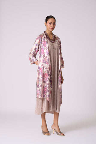 Simone Overlay Dress - Frost Pink & Oyster