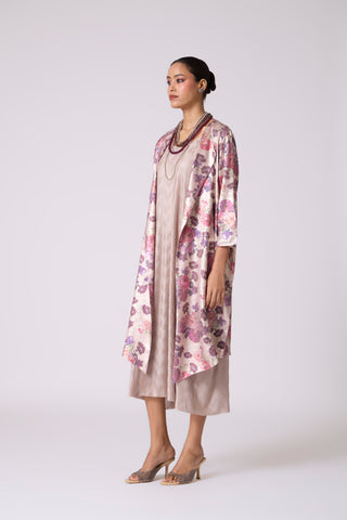 Simone Overlay Dress - Frost Pink & Oyster