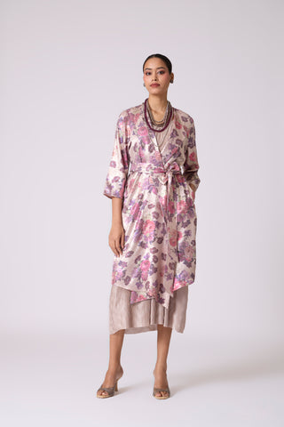 Simone Overlay Dress - Frost Pink & Oyster