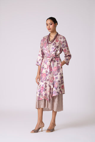 Simone Overlay Dress - Frost Pink & Oyster