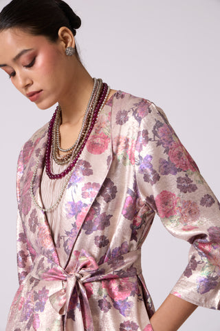 Simone Overlay Dress - Frost Pink & Oyster