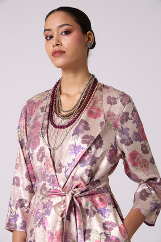Simone Overlay Dress - Frost Pink & Oyster