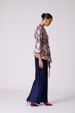 Vanessa Set - Metallic Grey & Navy