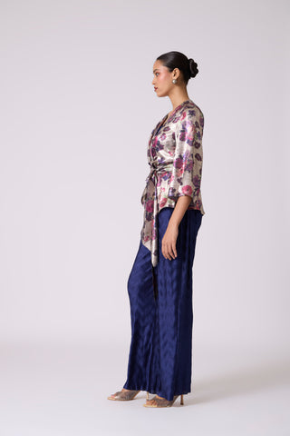 Vanessa Set - Metallic Grey & Navy