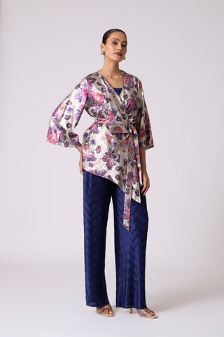 Vanessa Set - Metallic Grey & Navy