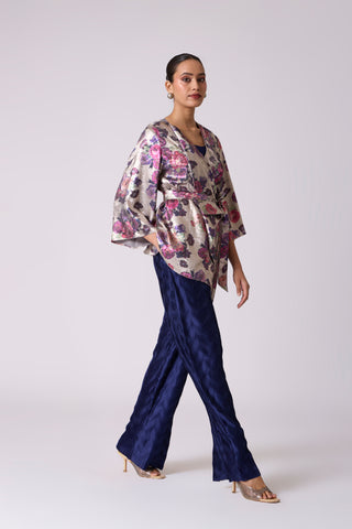 Vanessa Set - Metallic Grey & Navy