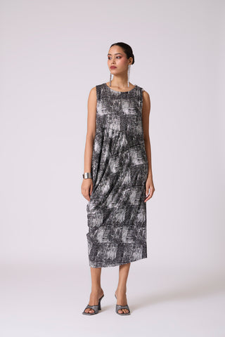 Rosaline Dress - Black & Silver