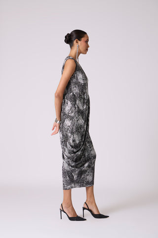 Rosaline Dress - Black & Silver