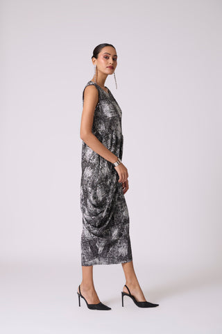 Rosaline Dress - Black & Silver