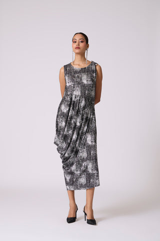 Rosaline Dress - Black & Silver
