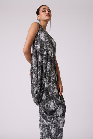 Rosaline Dress - Black & Silver