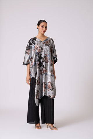 Sera Tunic Set - Metallic Black