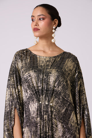 Valenza Dress - Black & Gold
