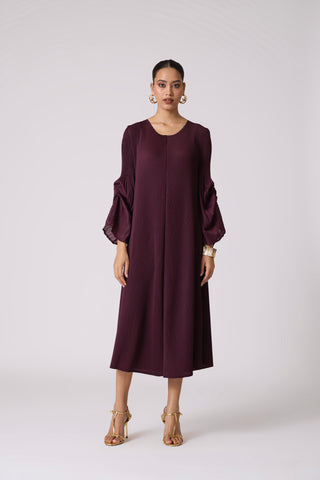 Meredith Dress - Wine Purple