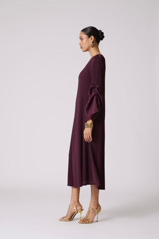 Meredith Dress - Wine Purple