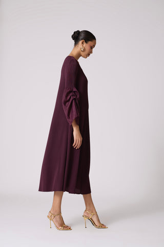 Meredith Dress - Wine Purple
