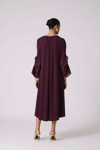 Meredith Dress - Wine Purple