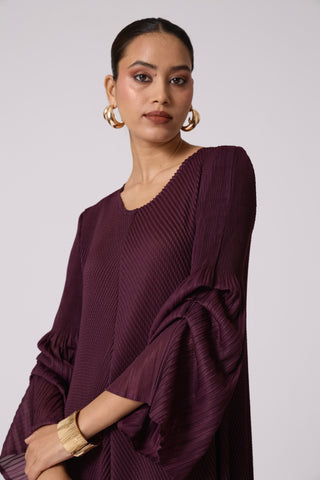 Meredith Dress - Wine Purple