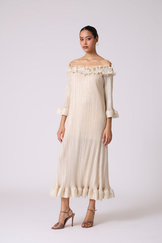 Micayla Dress - Metallic Ivory