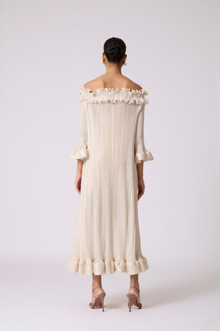 Micayla Dress - Metallic Ivory
