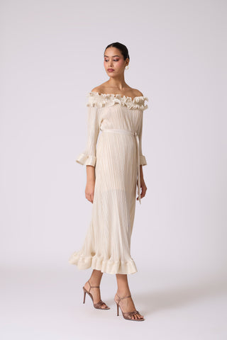 Micayla Dress - Metallic Ivory
