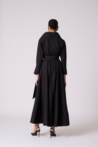 Zora Applique Dress - Black