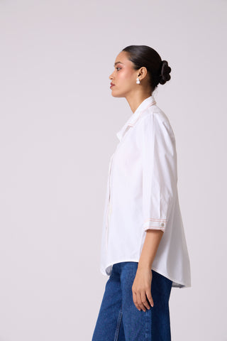 Lucien Applique Shirt - Bright White