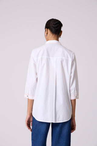 Lucien Applique Shirt - Bright White