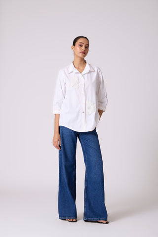 Lucien Applique Shirt - Bright White