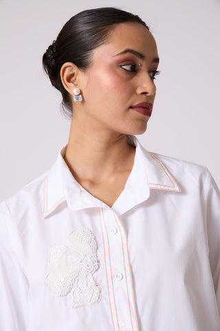 Lucien Applique Shirt - Bright White