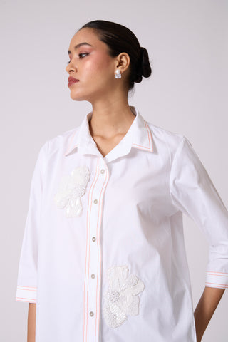 Lucien Applique Shirt - Bright White