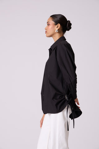 Ian Applique Shirt - Black