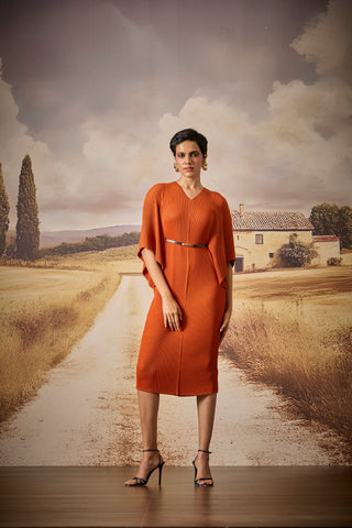 Tahita Dress - Rust Orange