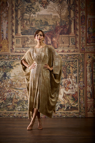 Valenza Dress - Caramel & Gold