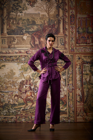 Demi Applique Shirt - Purple