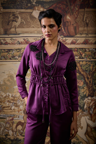 Demi Applique Shirt - Purple