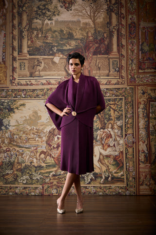 Fabiola Dress - Wine Purple