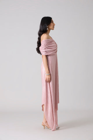 Juliana Dress - Chevron Pink Frost