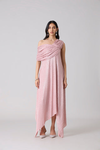 Juliana Dress - Chevron Pink Frost