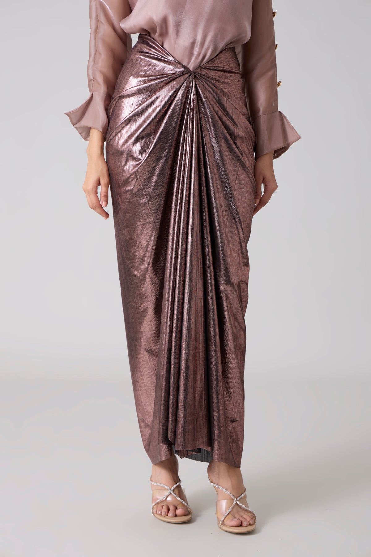 Antonia Skirt - Metallic Rose