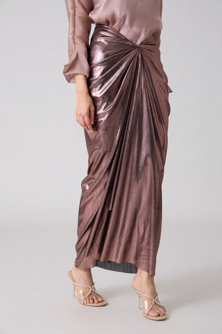 Antonia Skirt - Metallic Rose