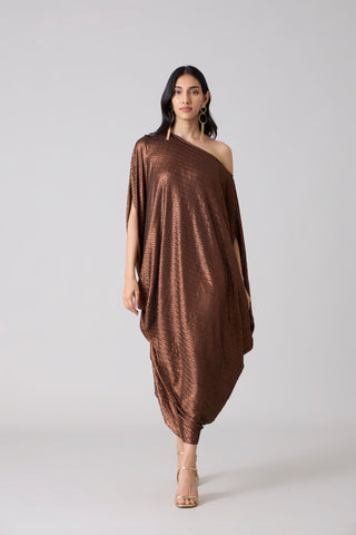 Ophelia Dress - Chevron Copper