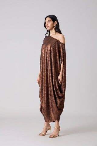 Ophelia Dress - Chevron Copper