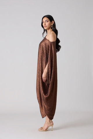 Ophelia Dress - Chevron Copper