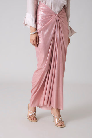 Antonia Skirt - Metallic Ash Pink