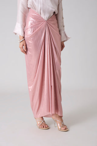 Antonia Skirt - Metallic Ash Pink