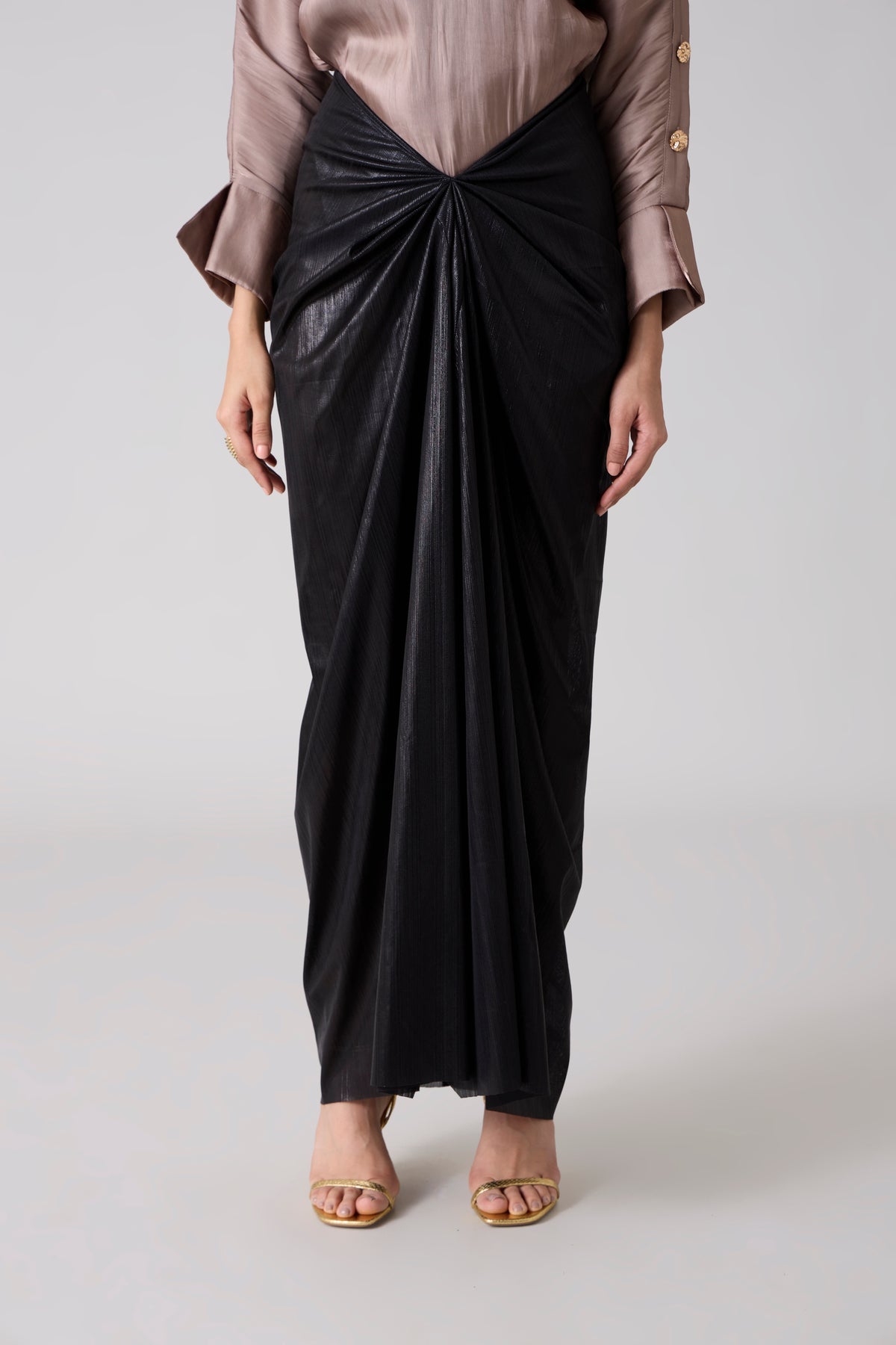 Antonia Skirt - Metallic Black