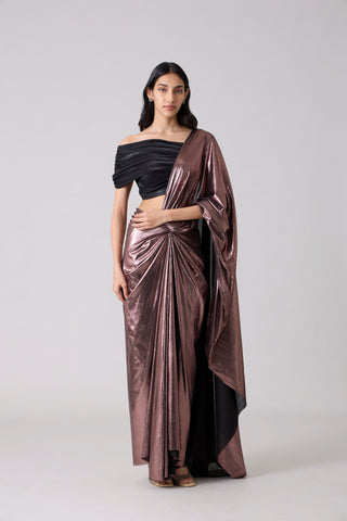 INAYA Saree - Rose Metallic