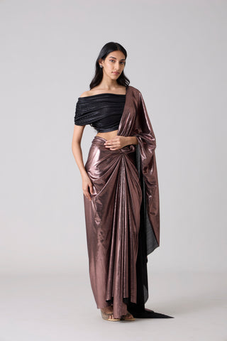 INAYA Saree - Rose Metallic