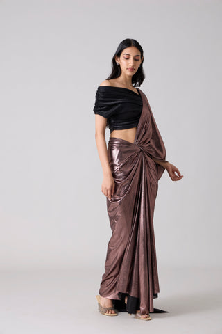 INAYA Saree - Rose Metallic